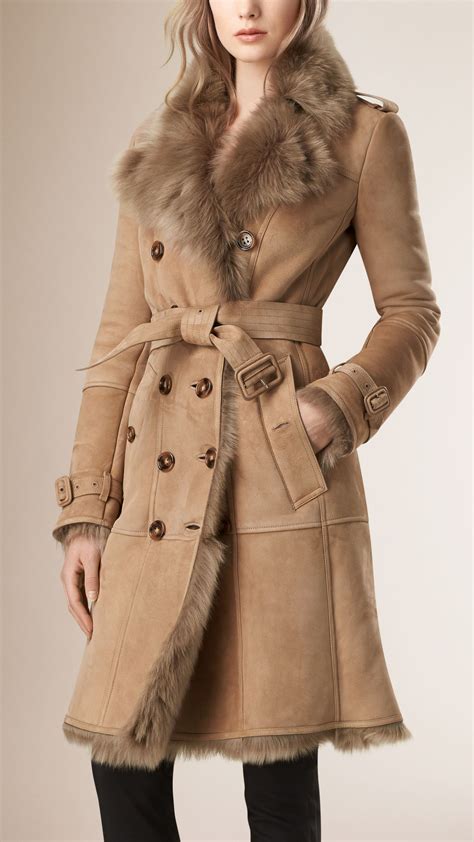 shearling coat burberry